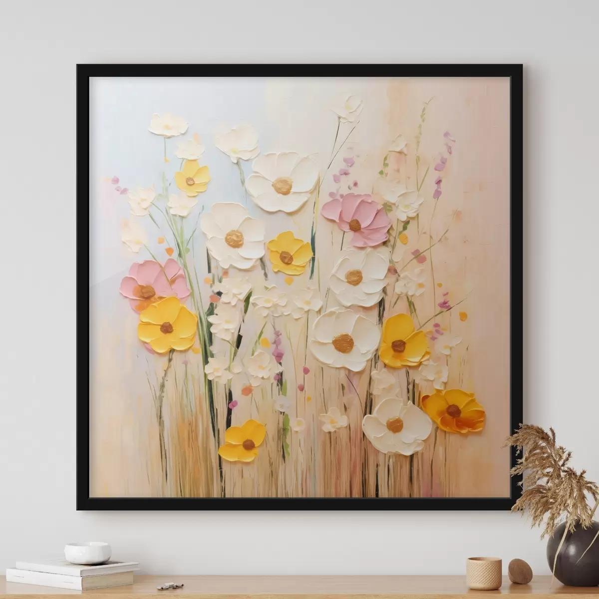 Poster Frühlingsabstraktion mit Elementen der Malerei f45740