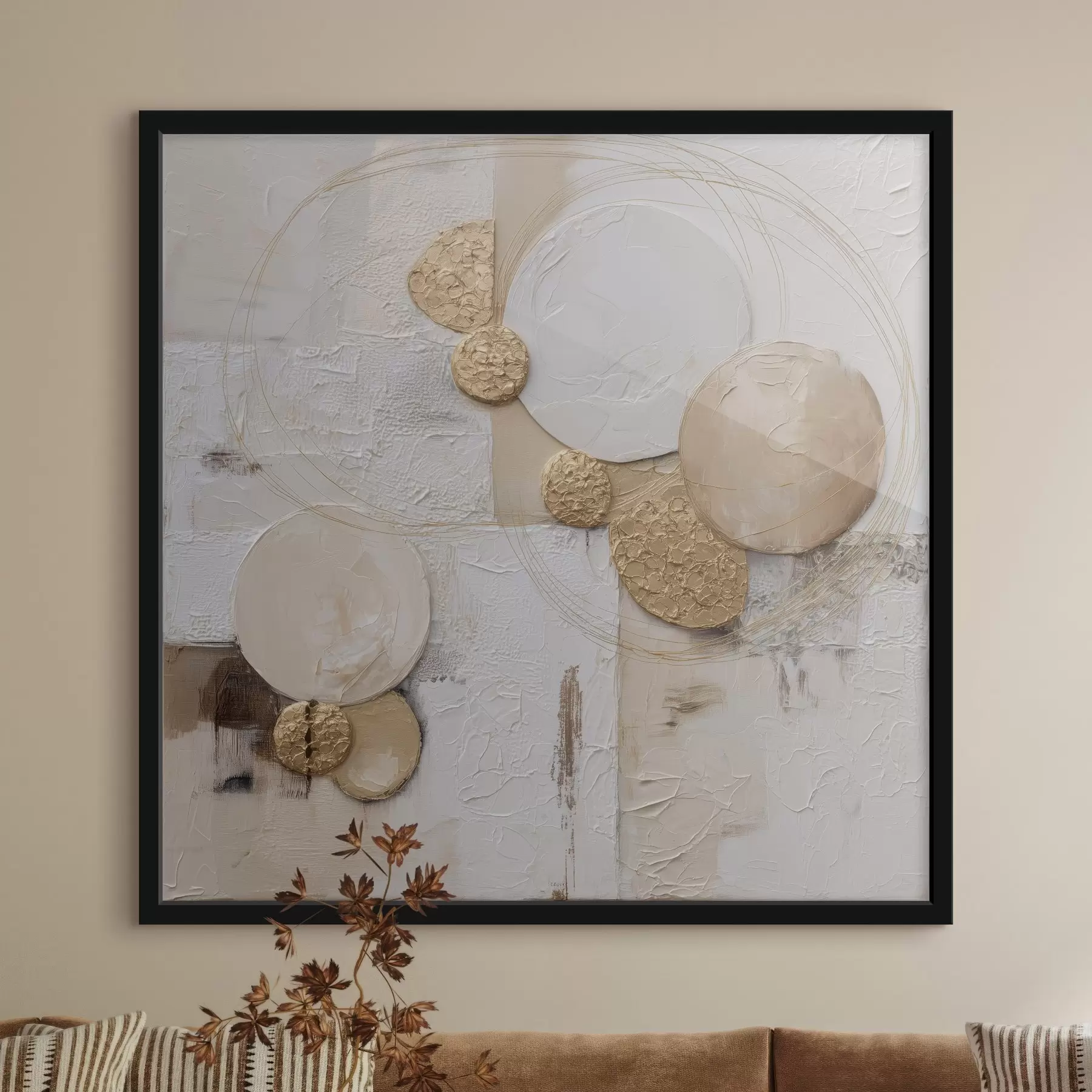 Fototapete Abstraktion im volumetrischen Malstil f45852