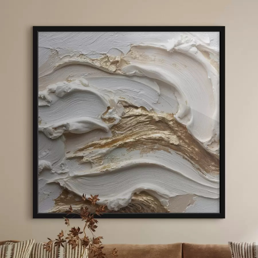 Fototapete Wellenform im volumetrischen Abstraktionsstil f45853