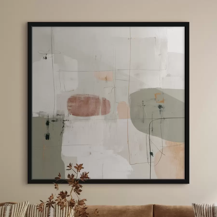 Fototapete Abstrakte Komposition in Pastelltönen f45859