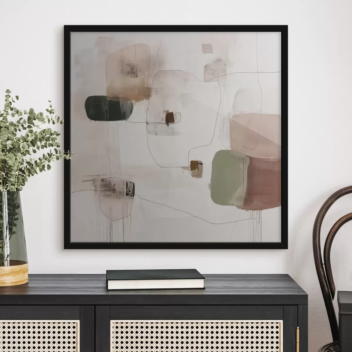 Poster Abstrakter Minimalismus in warmen Farbtönen f45860