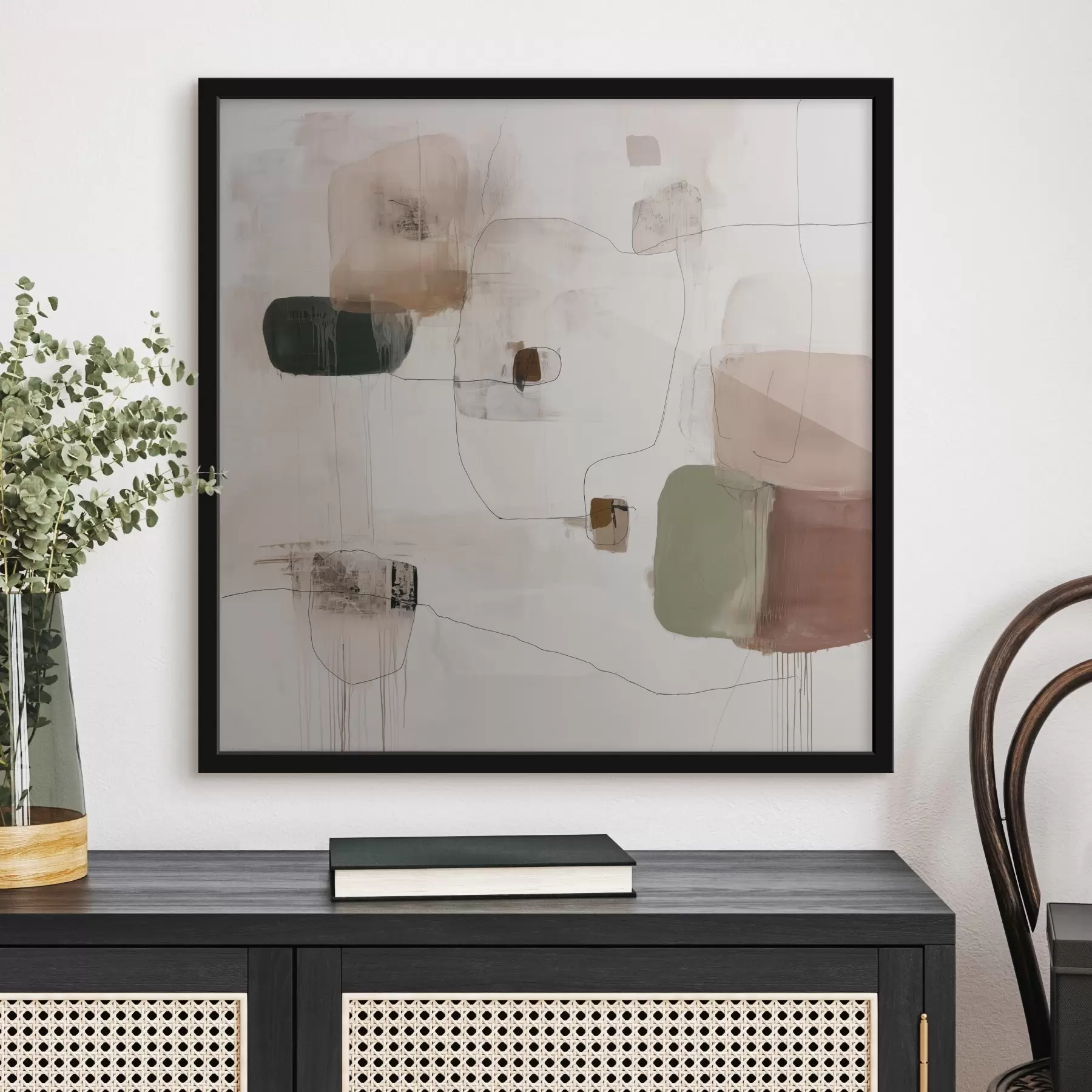 Fototapete Abstrakter Minimalismus in warmen Farbtönen f45860