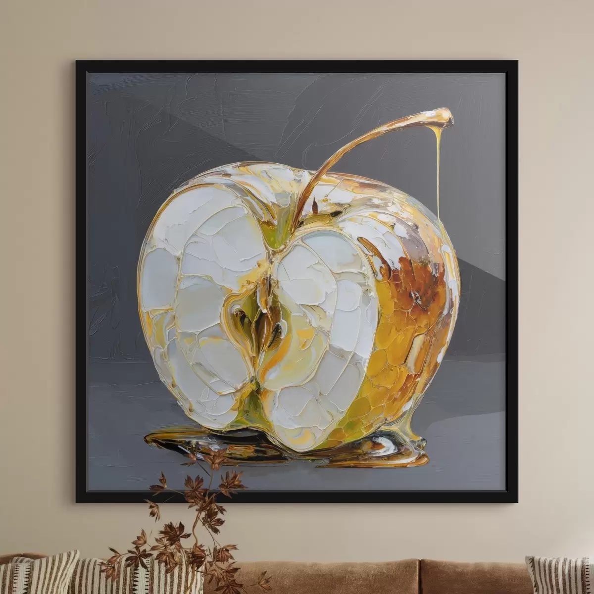 Poster Süßer Apfel im Malstil f45861