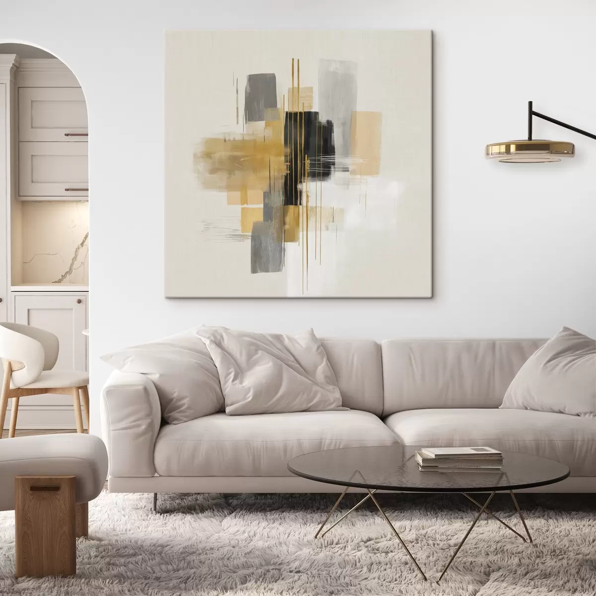 Wandbilder Vertikalen des Raums im Stil der grafischen Abstraktion s45850