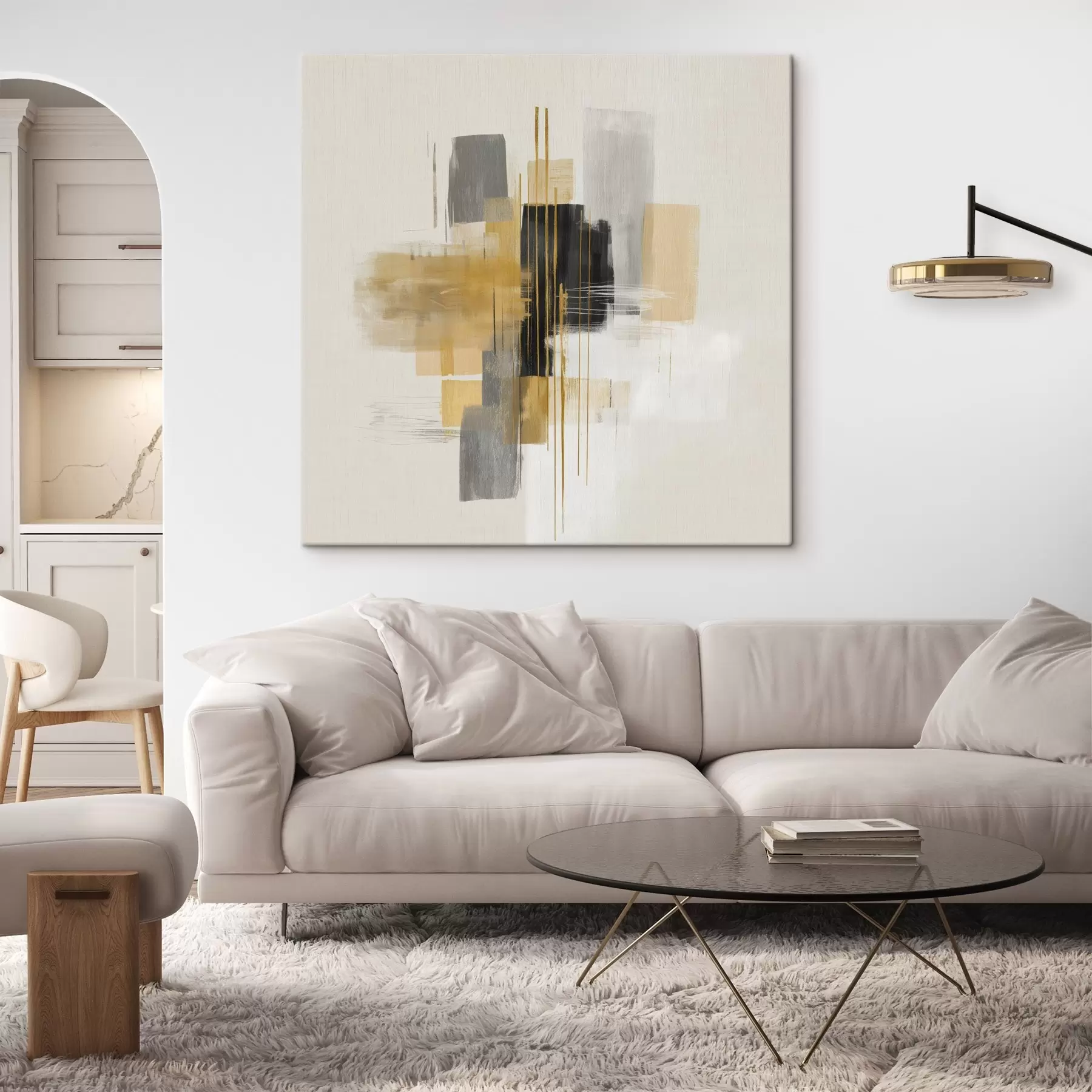 Wandbilder Vertikalen des Raums im Stil der grafischen Abstraktion s45850