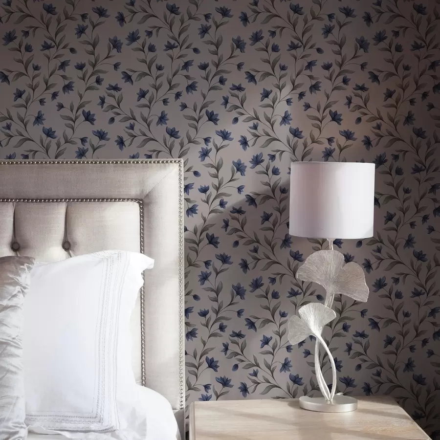 Fototapete Glockenblumen auf einem puderrosa Hintergrund a00622v2