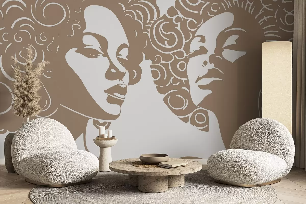 Fototapete Zwei Mädchen w04688