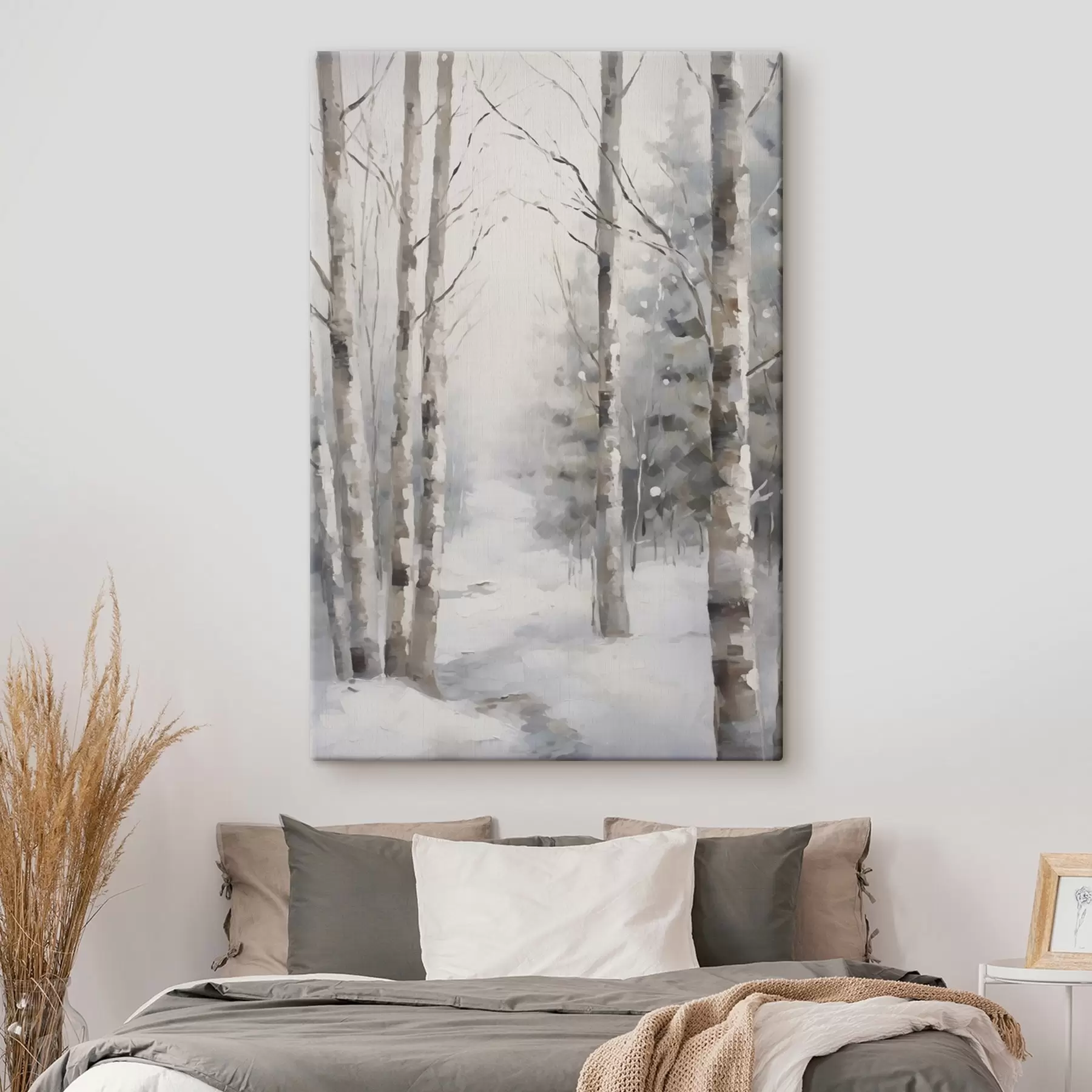 Wandbilder Birken in einem Winterwald s46129