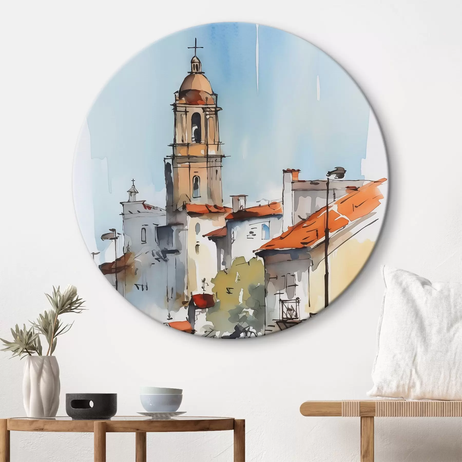 Wandbilder Stadtlandschaft im Aquarellstil r46120