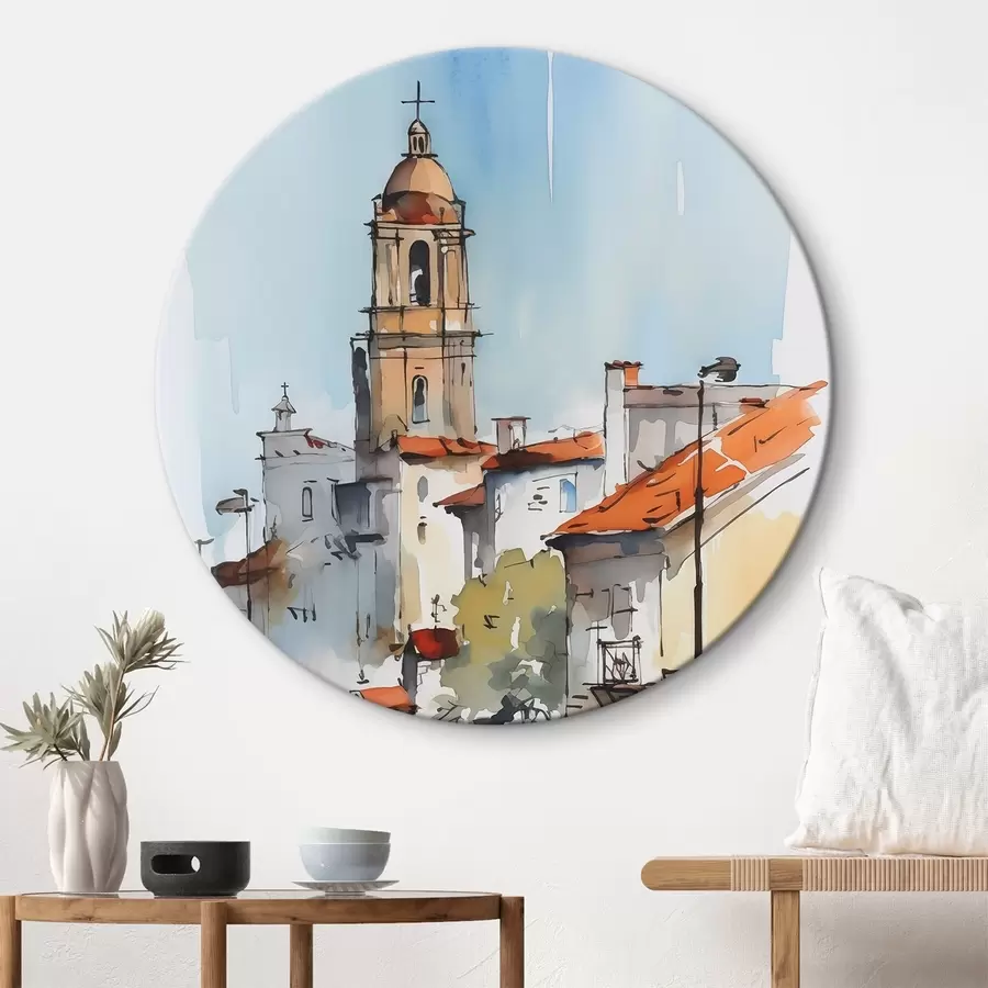 Wandbilder Stadtlandschaft im Aquarellstil r46120