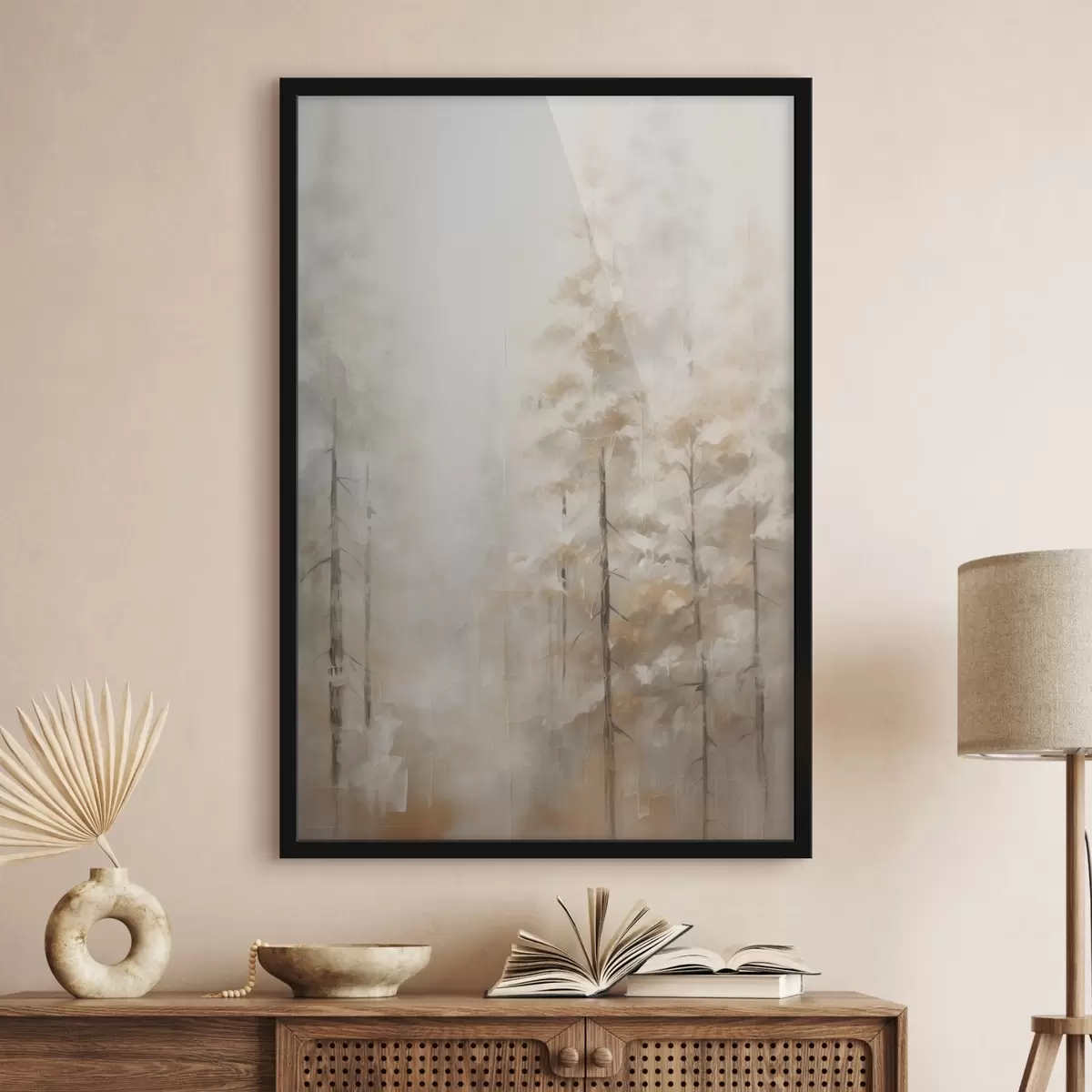 Poster Bäume im Wald – Nachahmung eines Gemäldes f46123