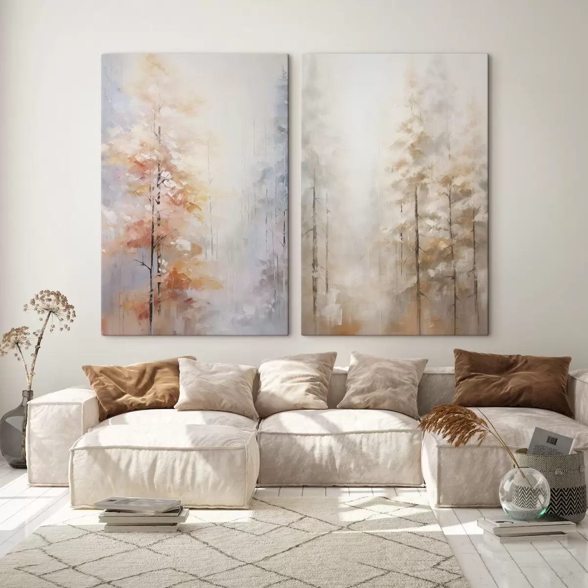 Wandbilder Herbstwald-Imitationsgemälde m00833