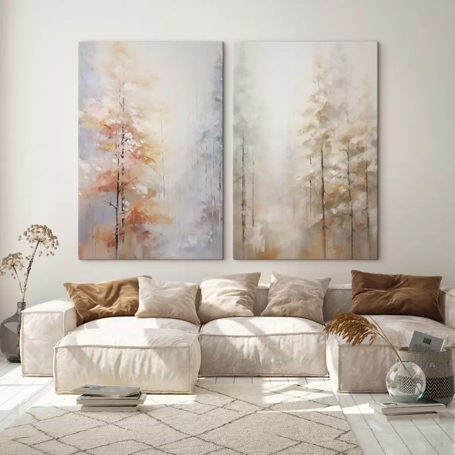 Wandbilder Herbstwald-Imitationsgemälde m00833