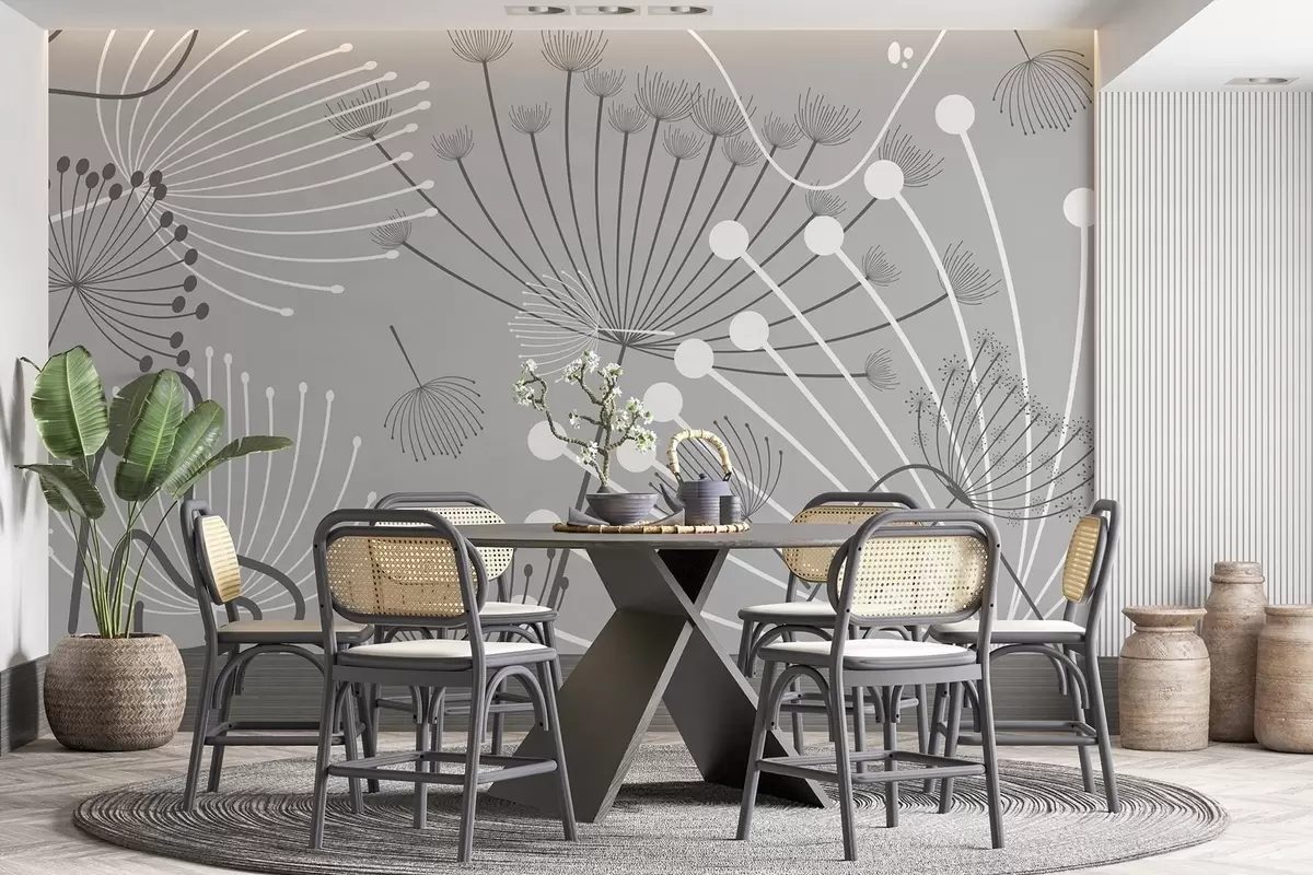 Fototapete Abstrakte Blumen w04702v3