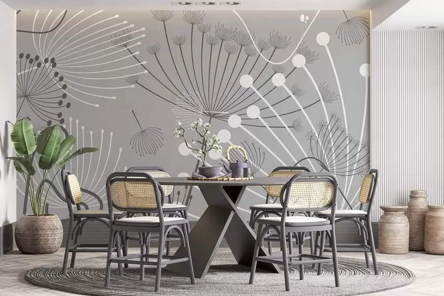 Fototapete Abstrakte Blumen w04702v3