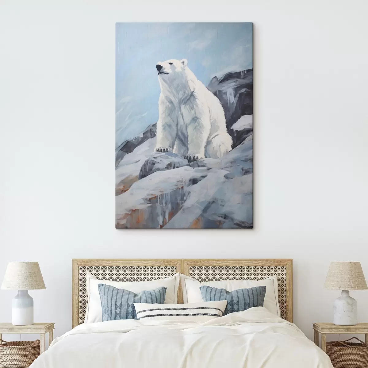 Wandbilder Ein Bär sitzt auf einer Eisscholle s46199