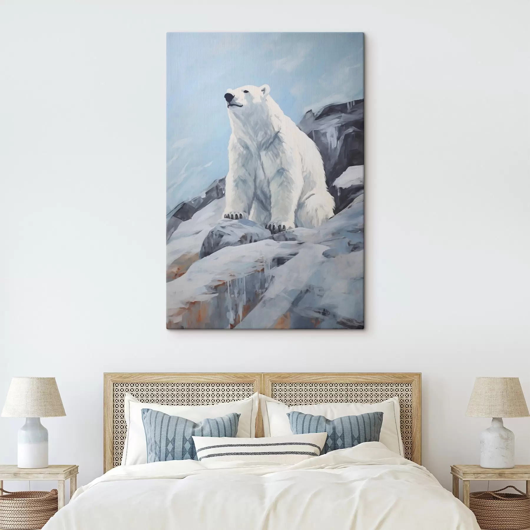 Wandbilder Ein Bär sitzt auf einer Eisscholle s46199