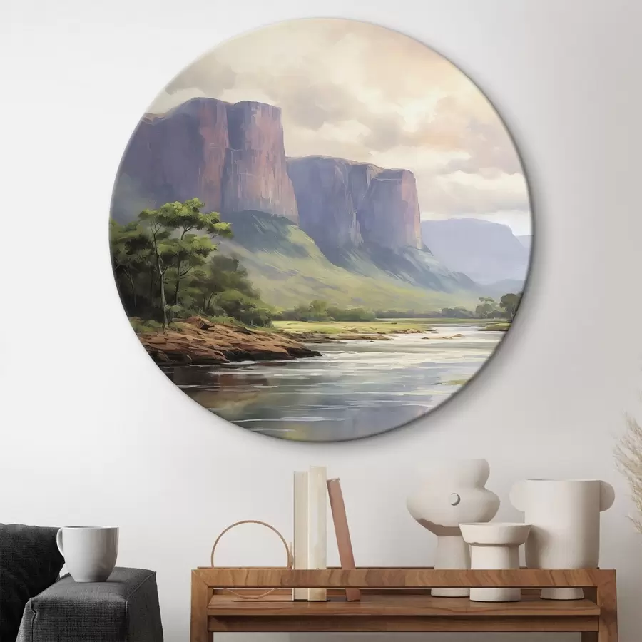 Wandbilder Park mit Bergblick r46194