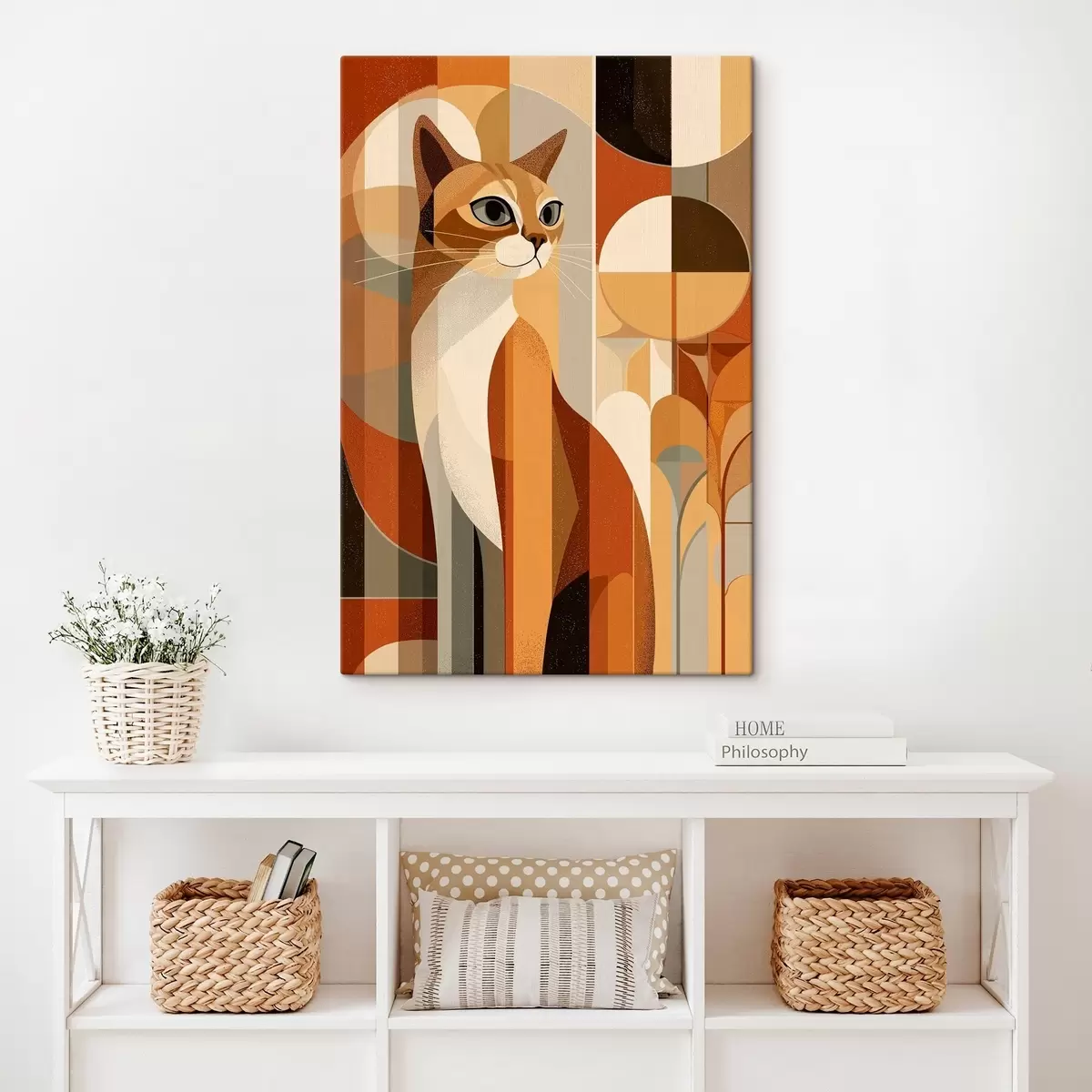 Wandbilder Geometrische Katze s46208