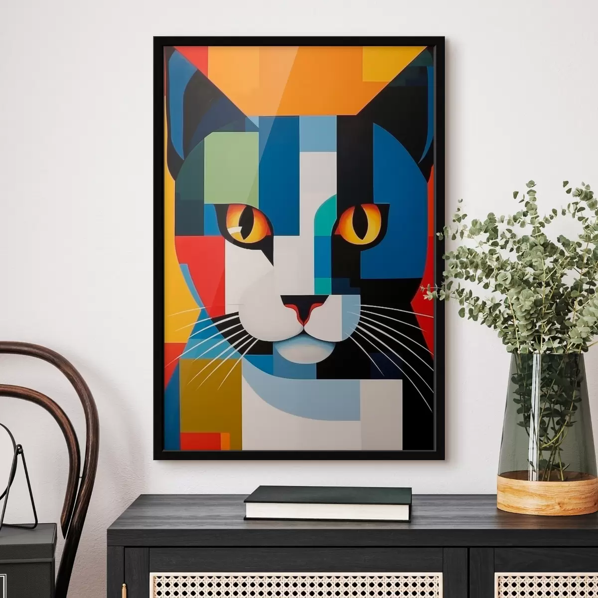 Poster Abstrakte Katze f46204