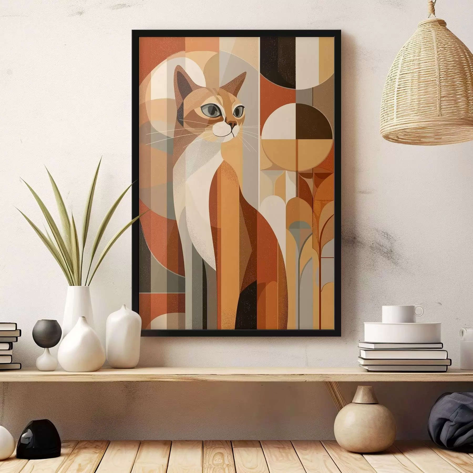 Fototapete Geometrische Katze f46208