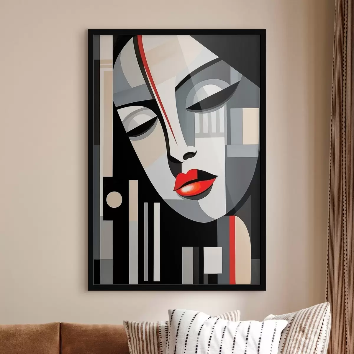 Poster Abstraktes Gesicht f46213