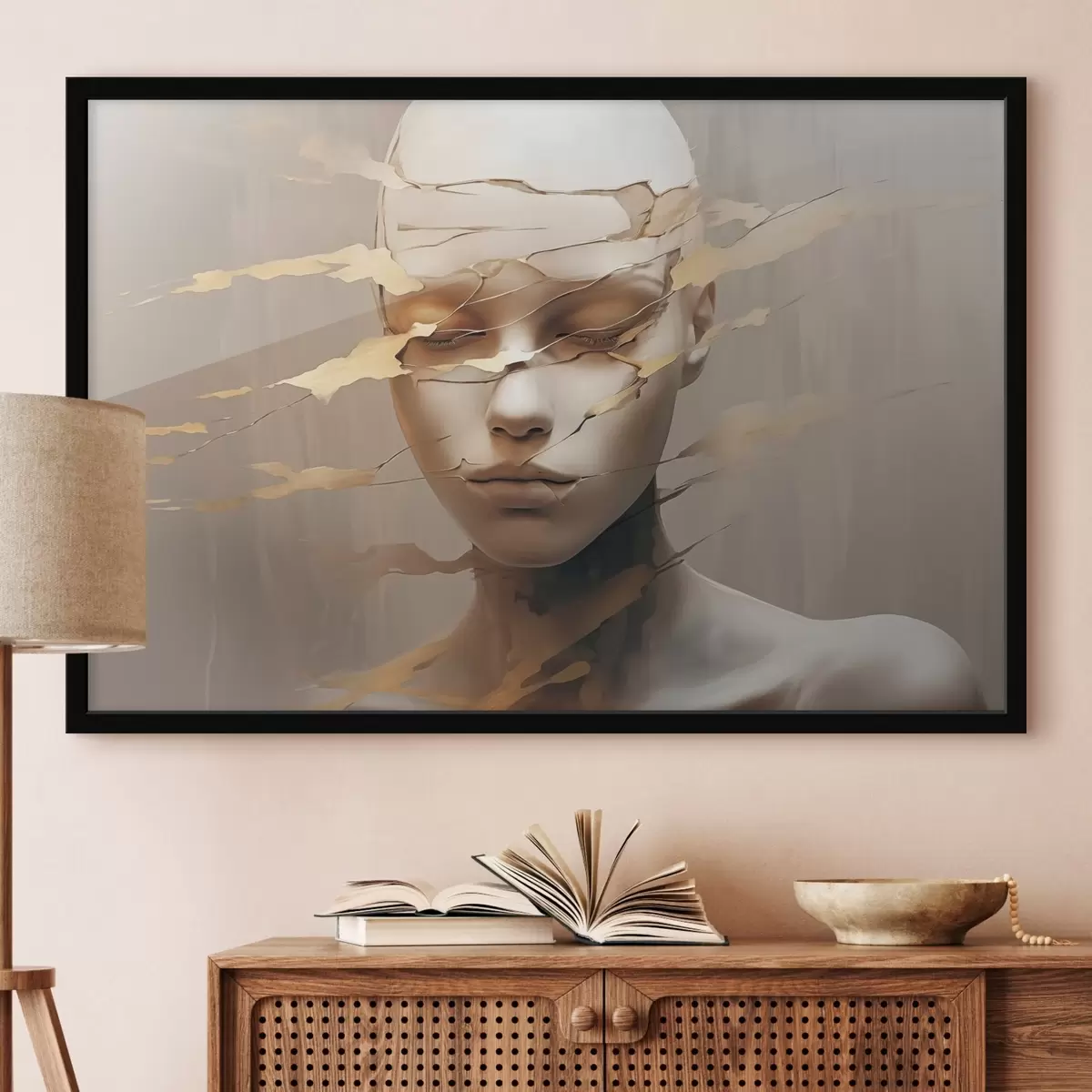 Poster Zerschlagenes Gesicht f46225