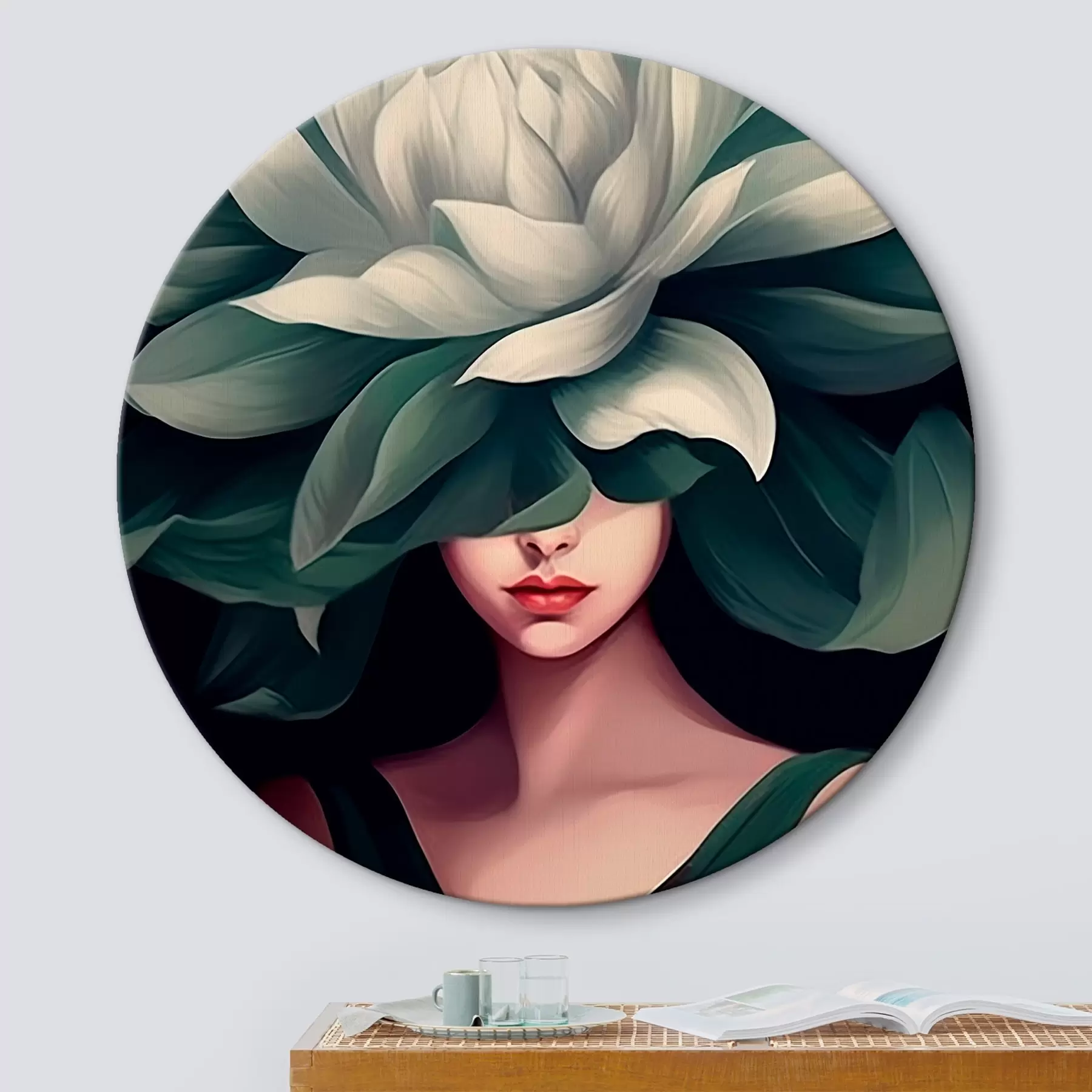 Wandbilder Mädchen mit einer Blume r46207