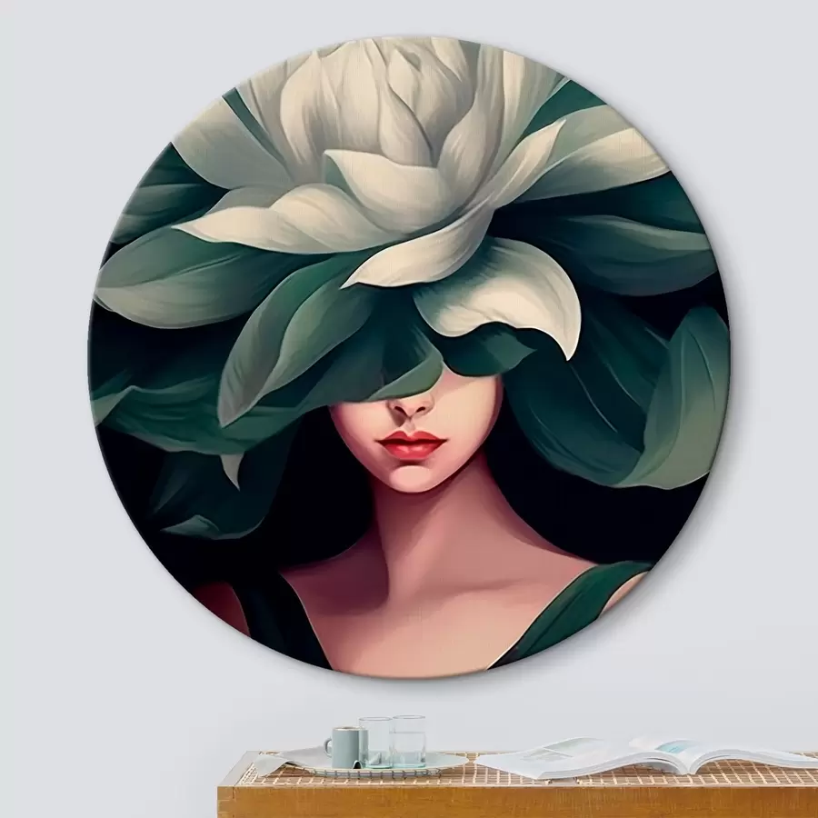 Wandbilder Mädchen mit einer Blume r46207