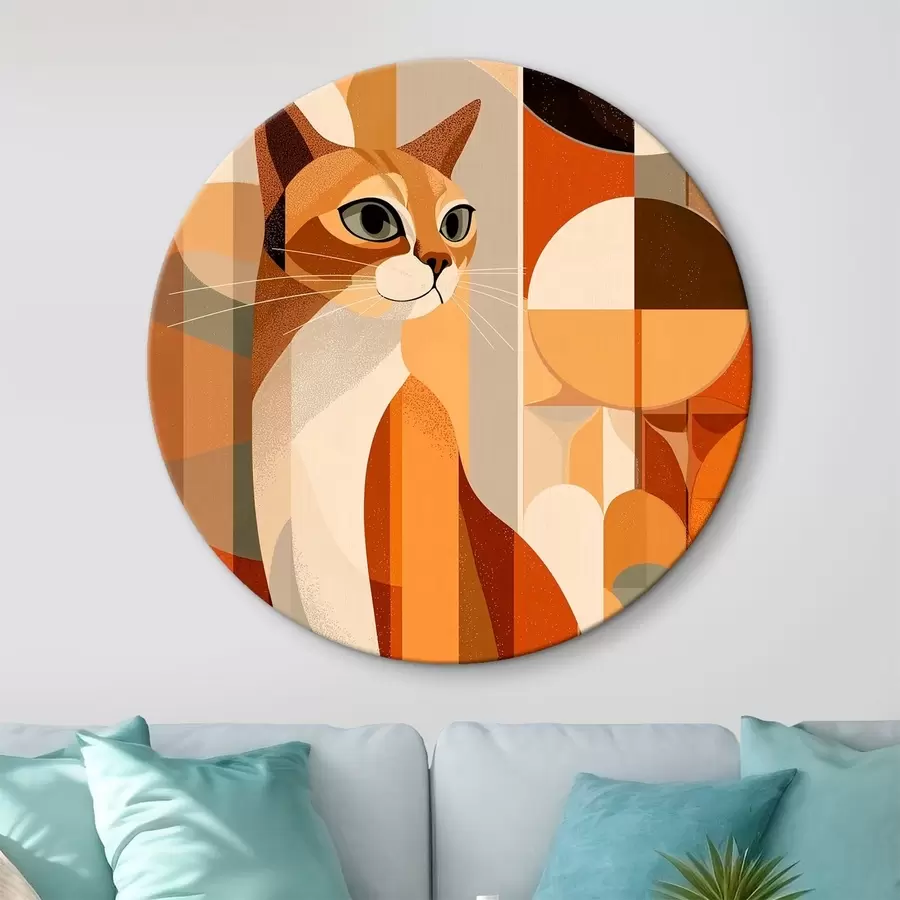 Wandbilder Geometrische Katze r46208