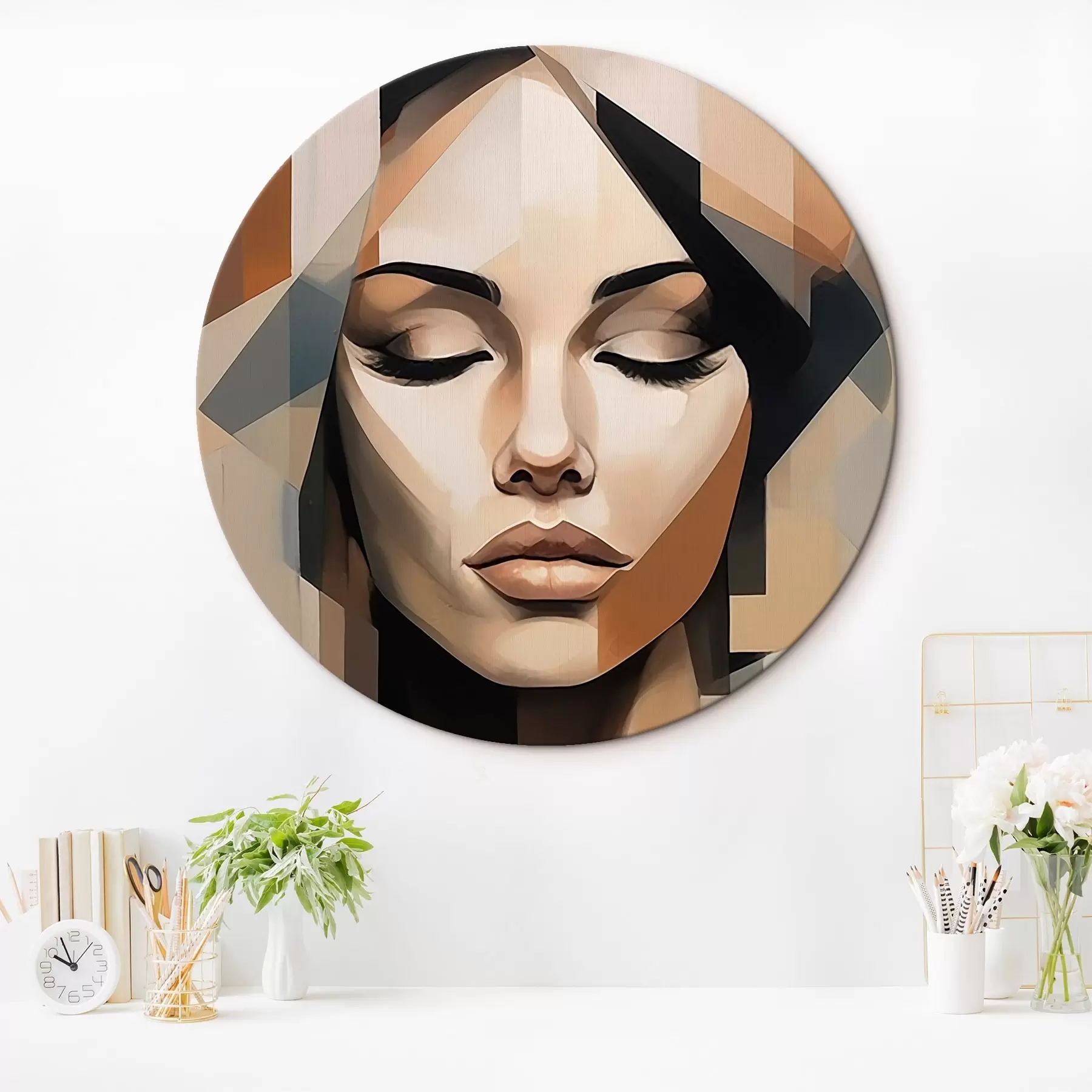Wandbilder Geometrisches Frauenporträt r46220