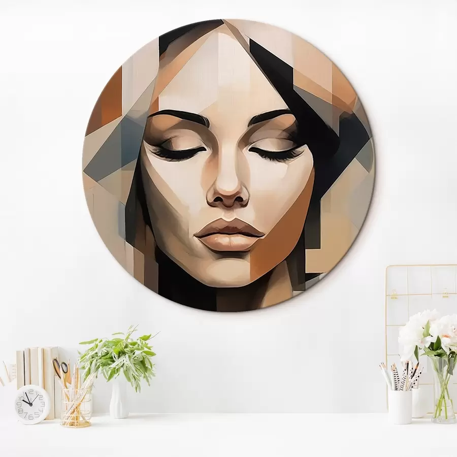 Wandbilder Geometrisches Frauenporträt r46220