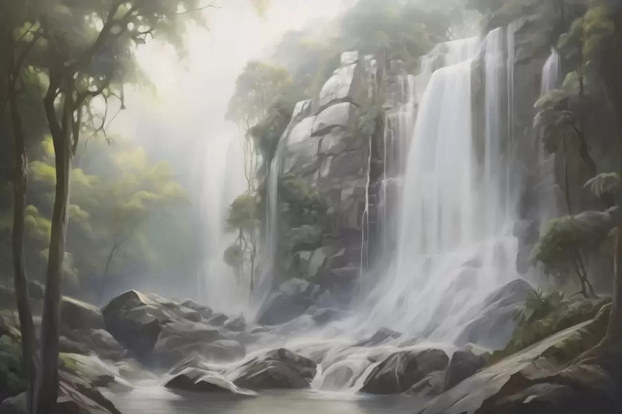 Fototapete Wasserfall w04721