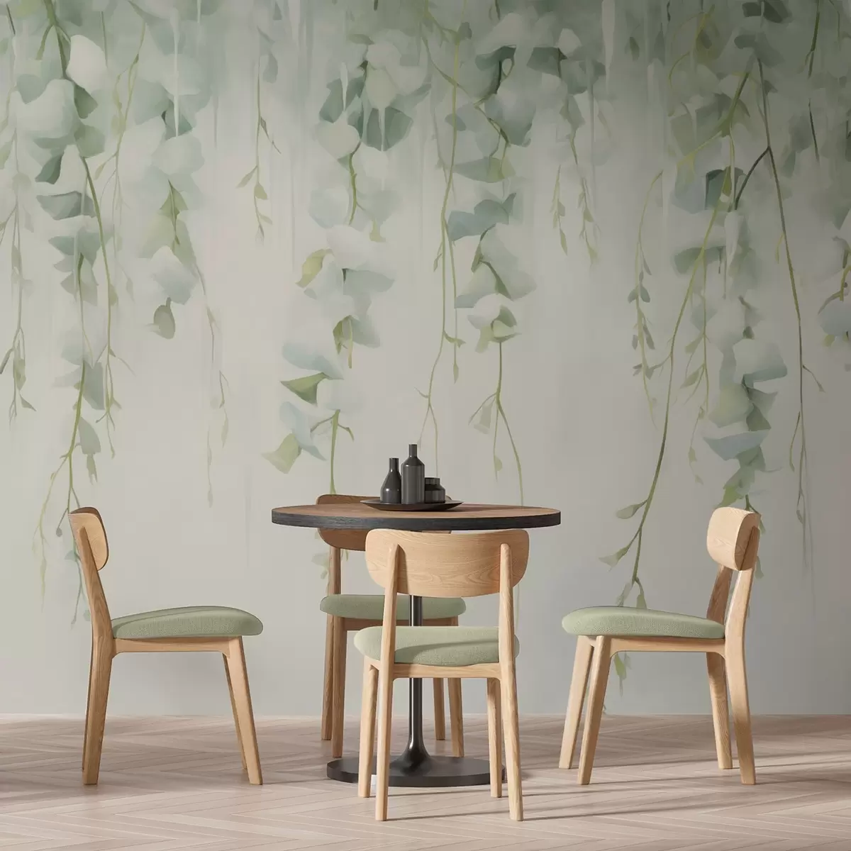 Fototapete Hängende Äste mit Blättern w04722