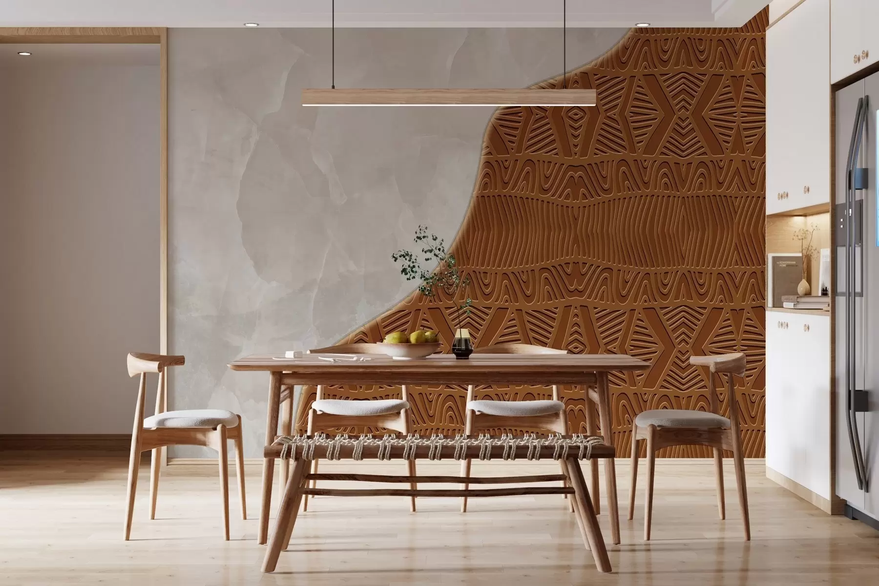 Fototapete Ornament und Beton w04664