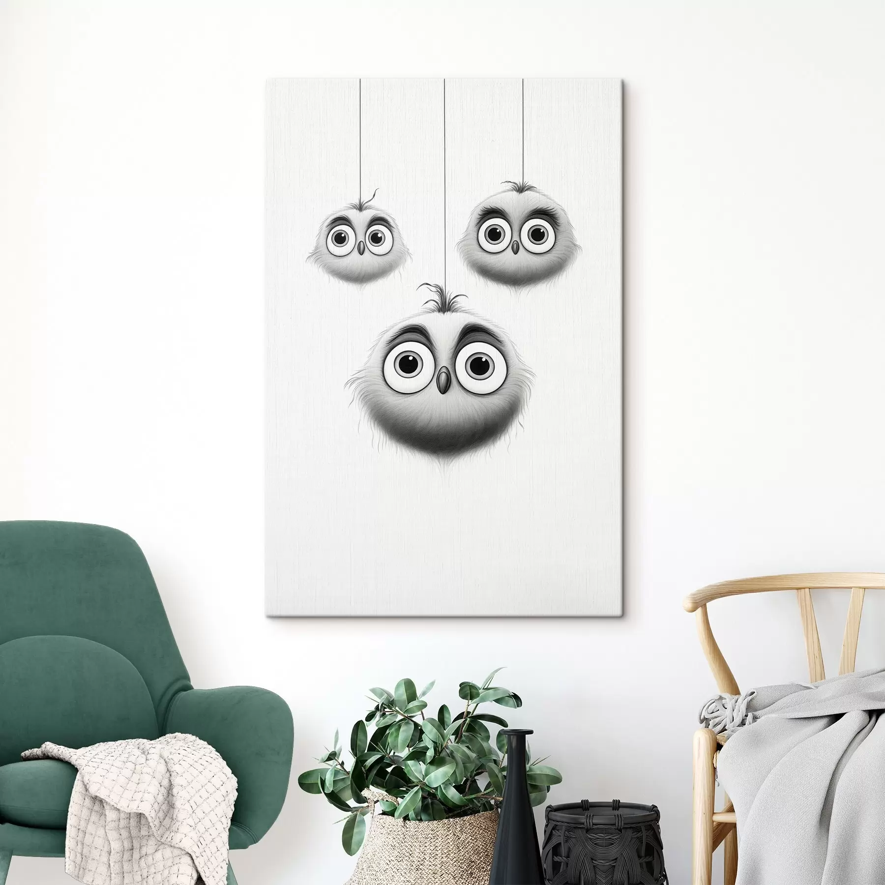 Wandbilder Drei süße Vögel s46072