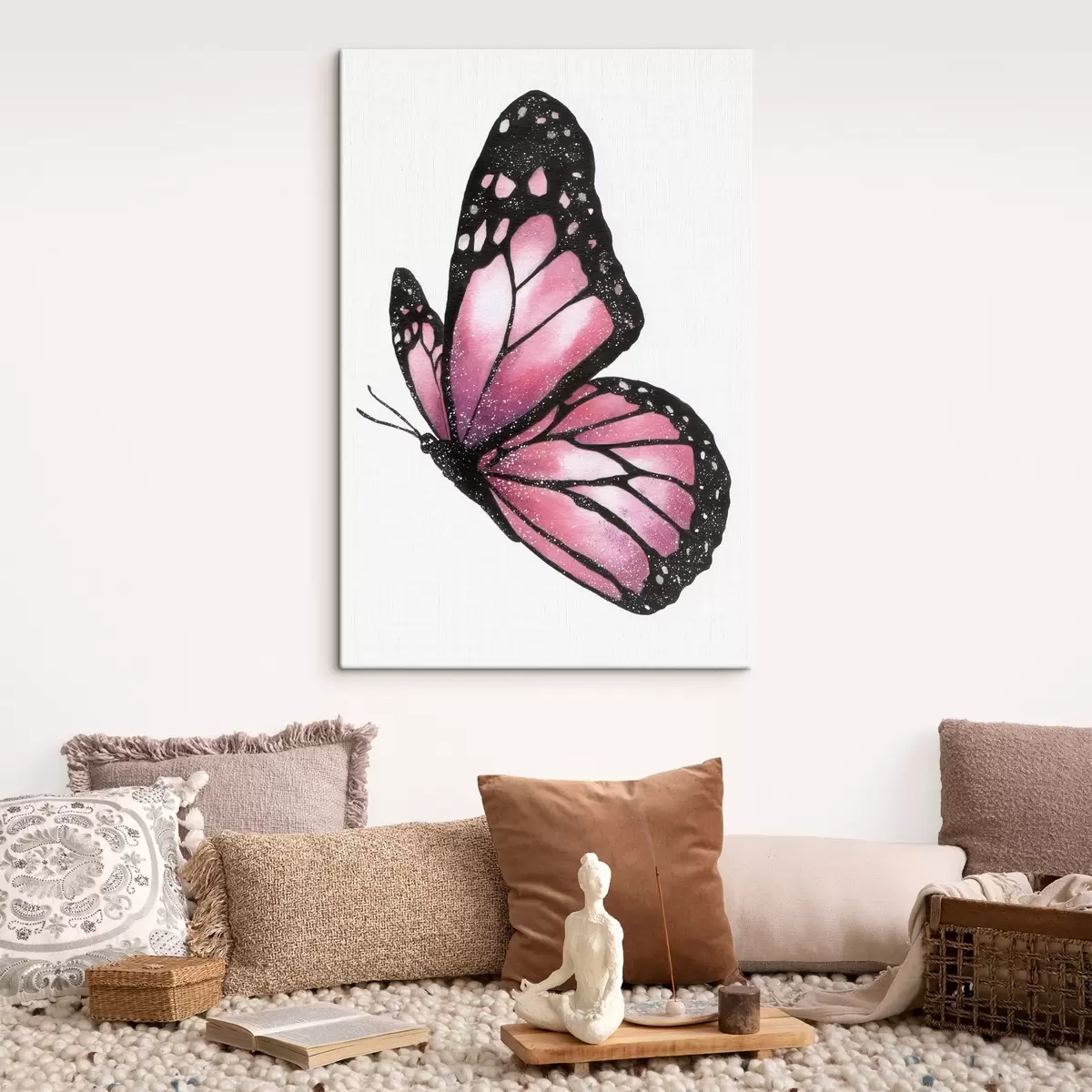 Wandbilder Luxuriöser Schmetterling, Aquarellimitation s46074