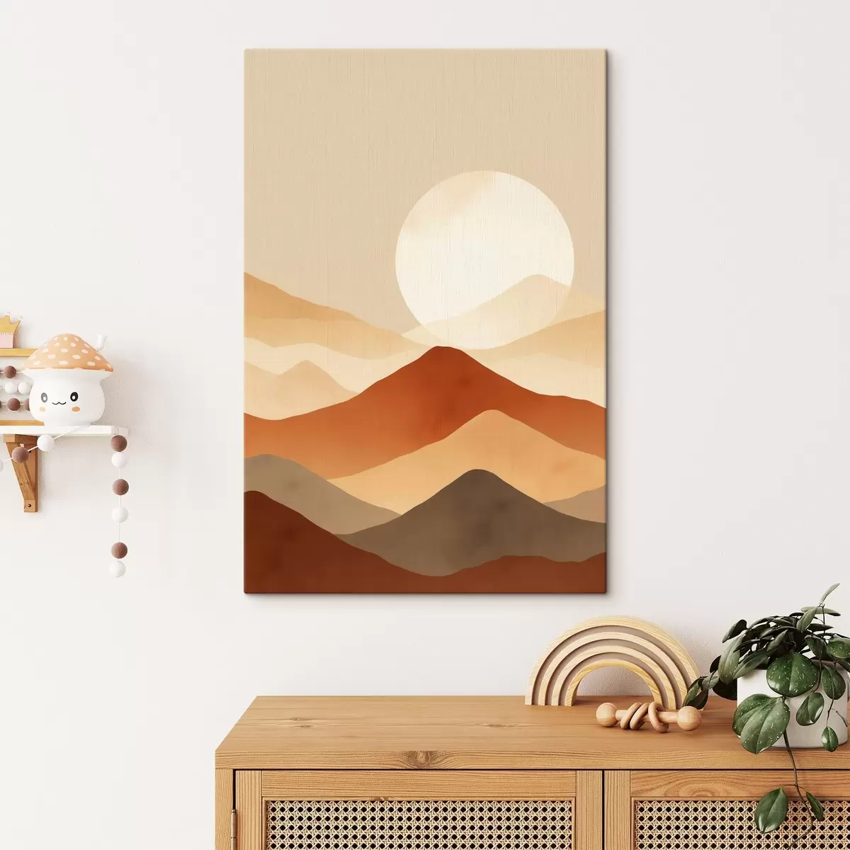 Wandbilder Riesiger Mond vor einem Hintergrund s46083