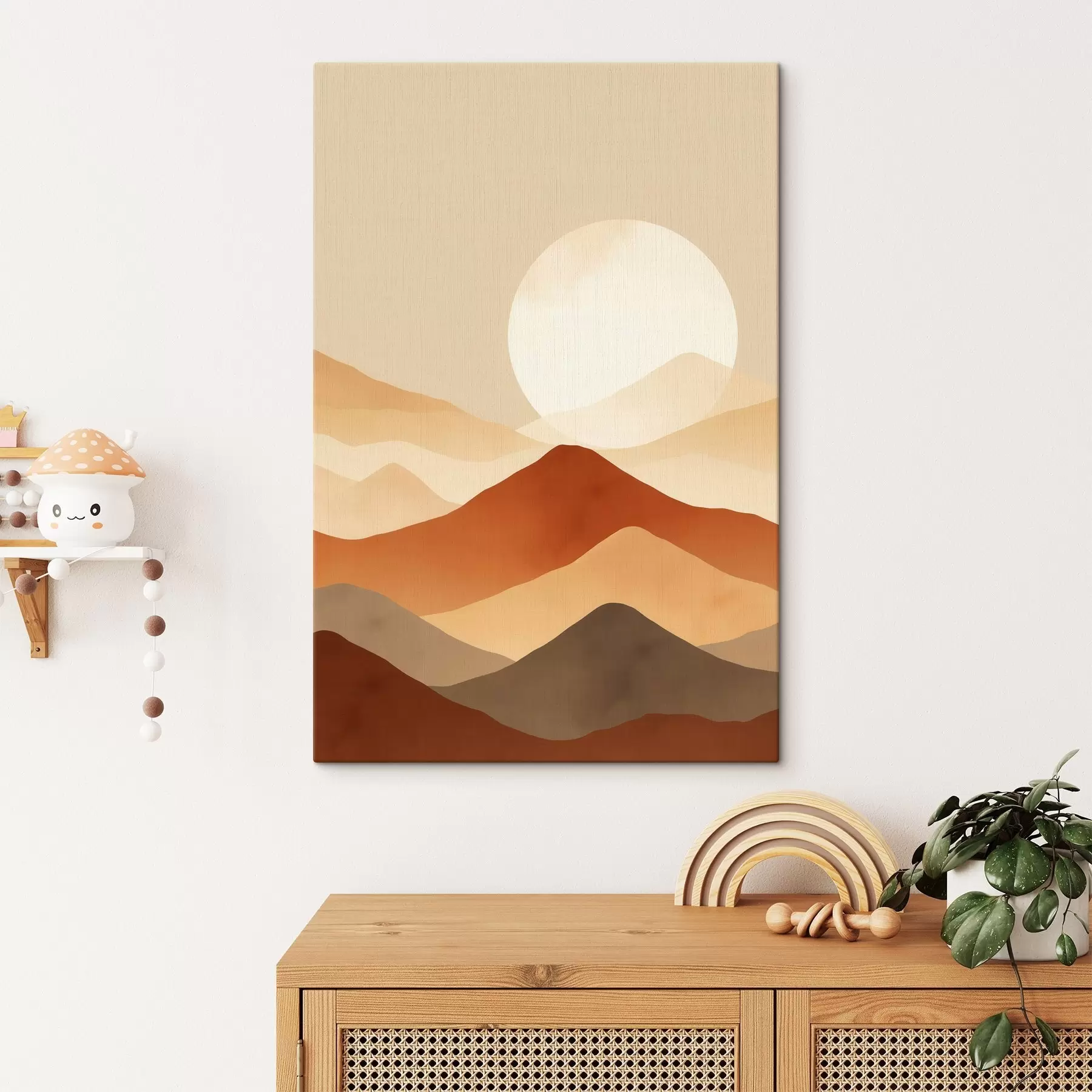 Wandbilder Riesiger Mond vor einem Hintergrund s46083