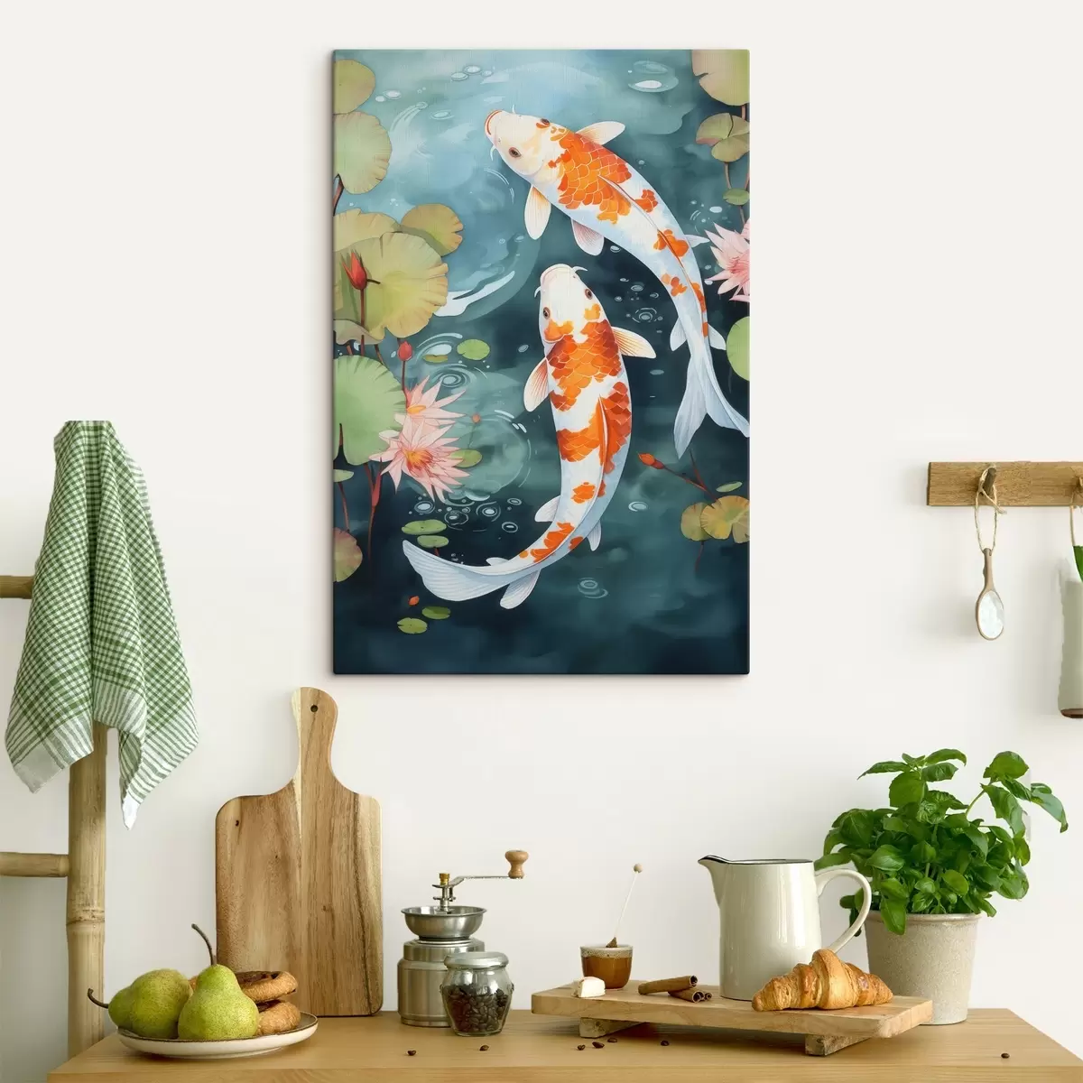 Wandbilder Fisch in einem Teich s46087