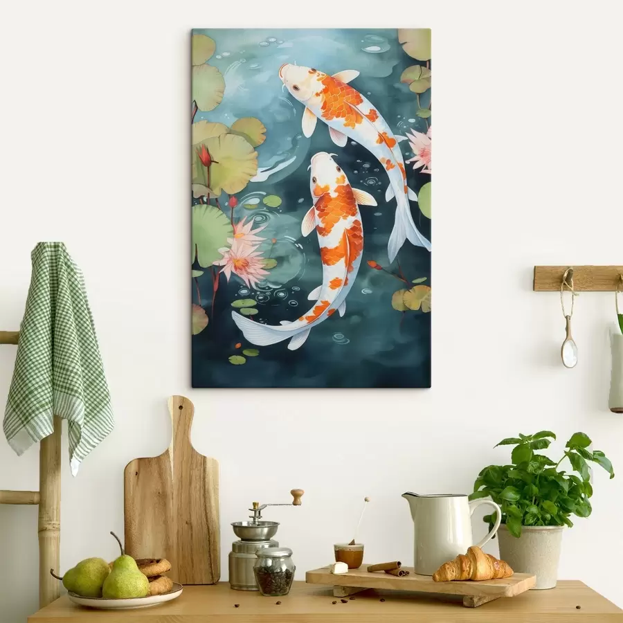 Wandbilder Fisch in einem Teich s46087