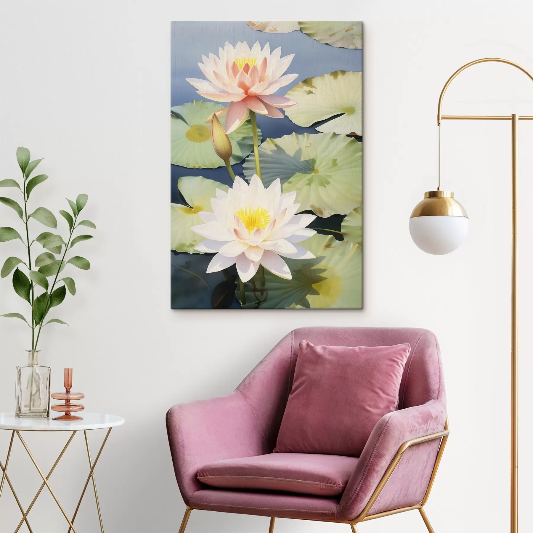 Wandbilder Luxuriöse Lotusblumen s46089