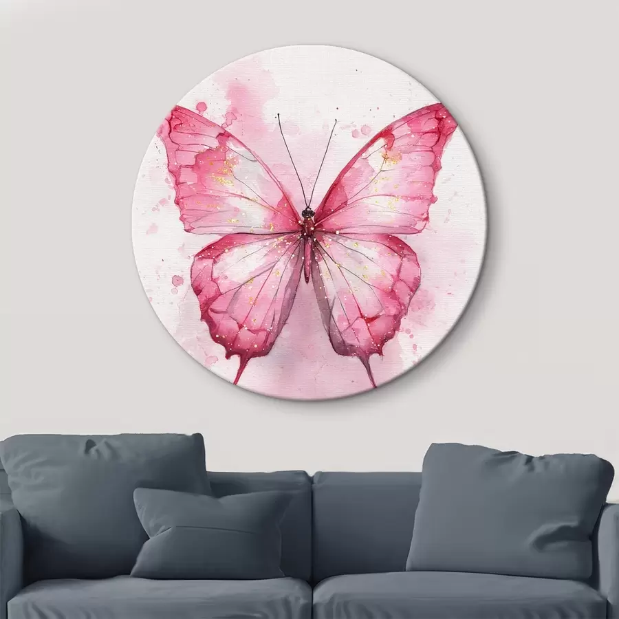 Wandbilder Zarter Schmetterling auf Aquarellhintergrund r46077