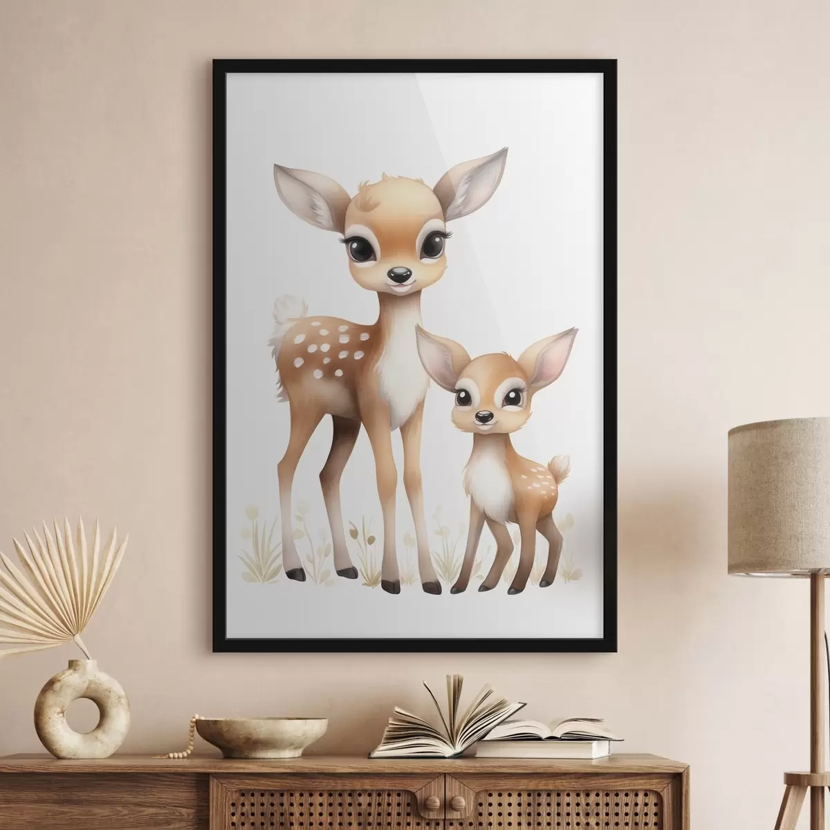 Poster Zwei Rehkälber f46080