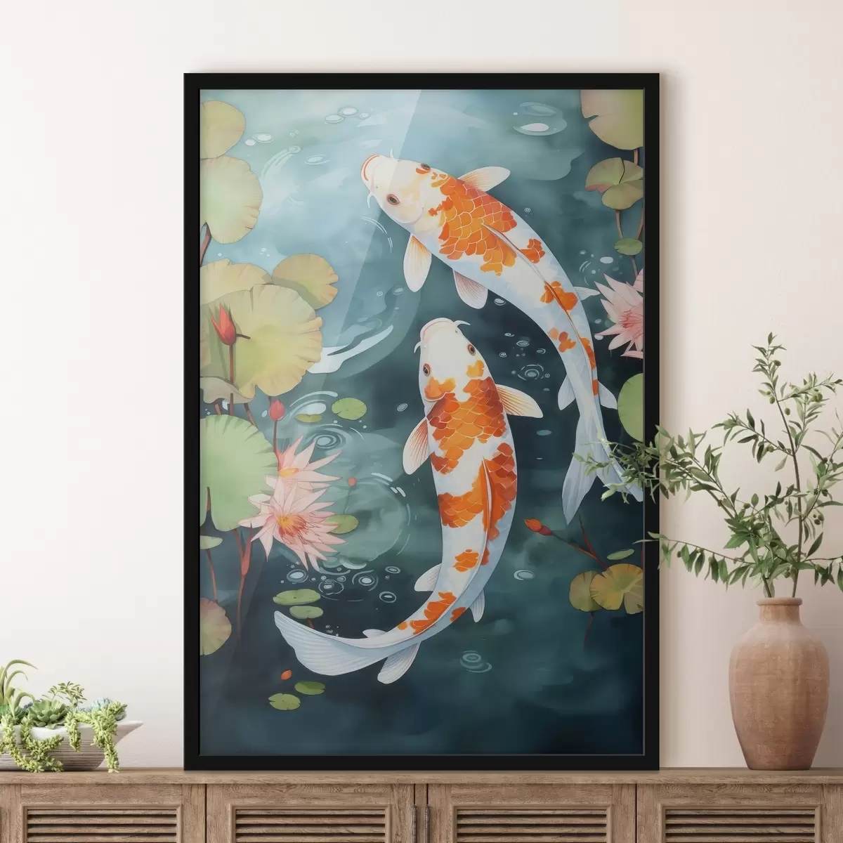 Poster Fisch in einem Teich f46087