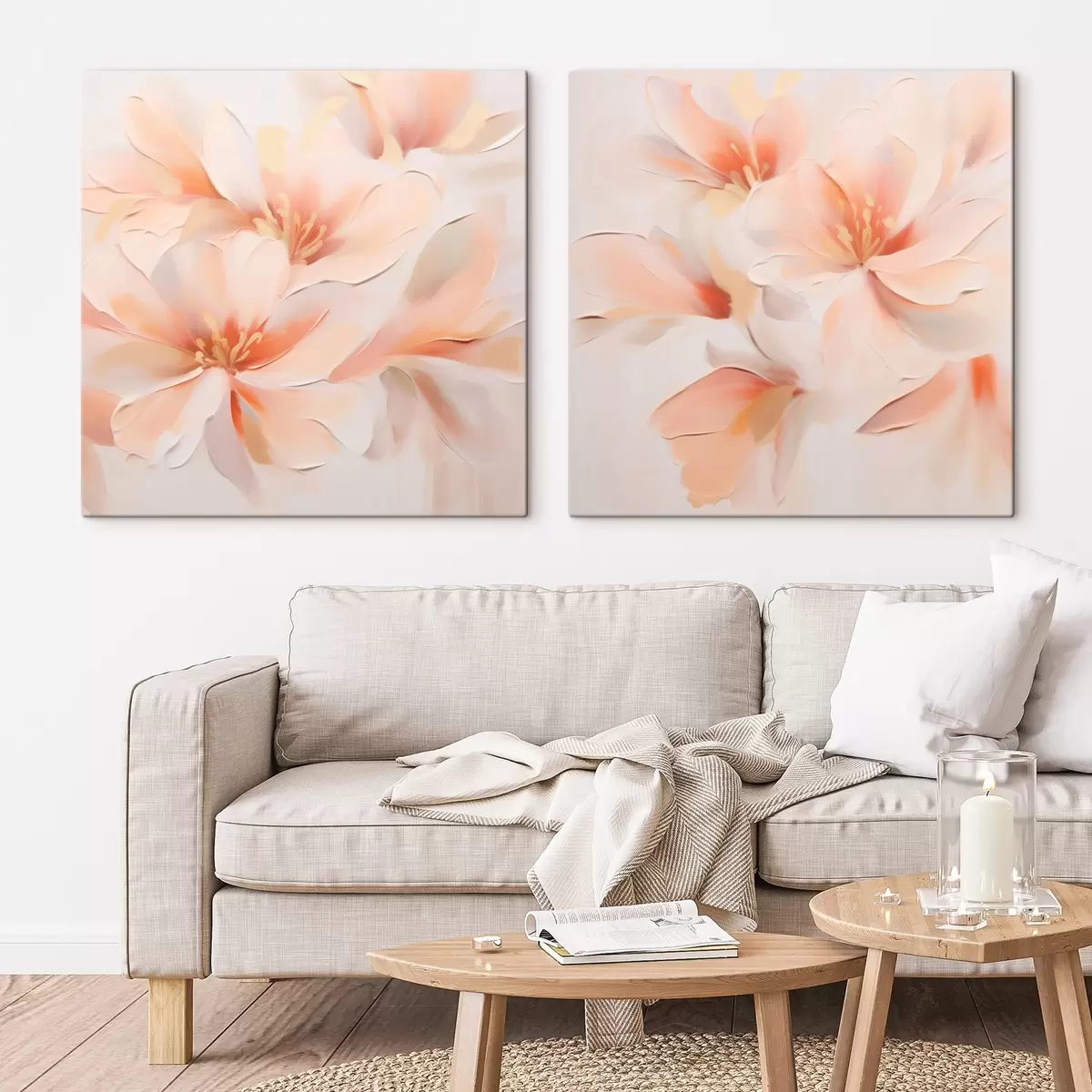 Wandbilder Abstrakte zarte Blumen m00789