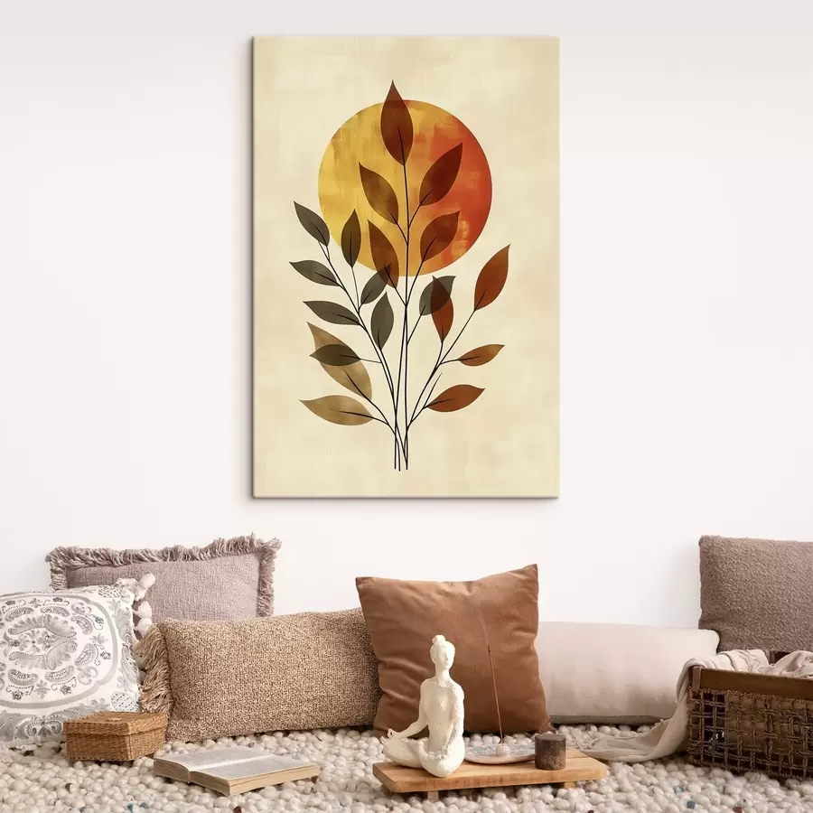 Wandbilder Zweig mit Blättern s46132