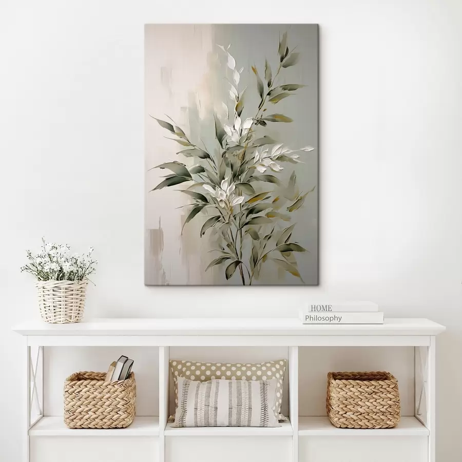 Wandbilder Abstrakter Zweig mit Blättern s46135