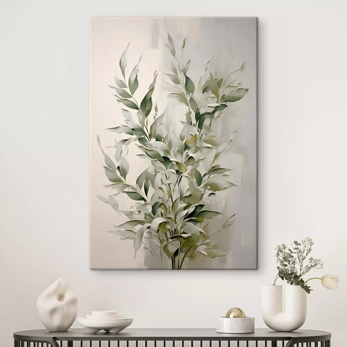 Wandbilder Abstrakter Zweig mit Blättern s46136