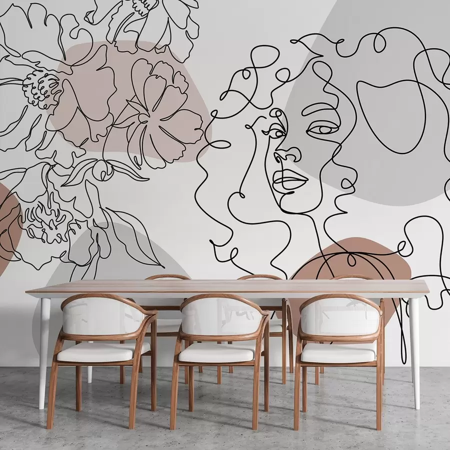 Fototapete Mädchen in Reihen w04724